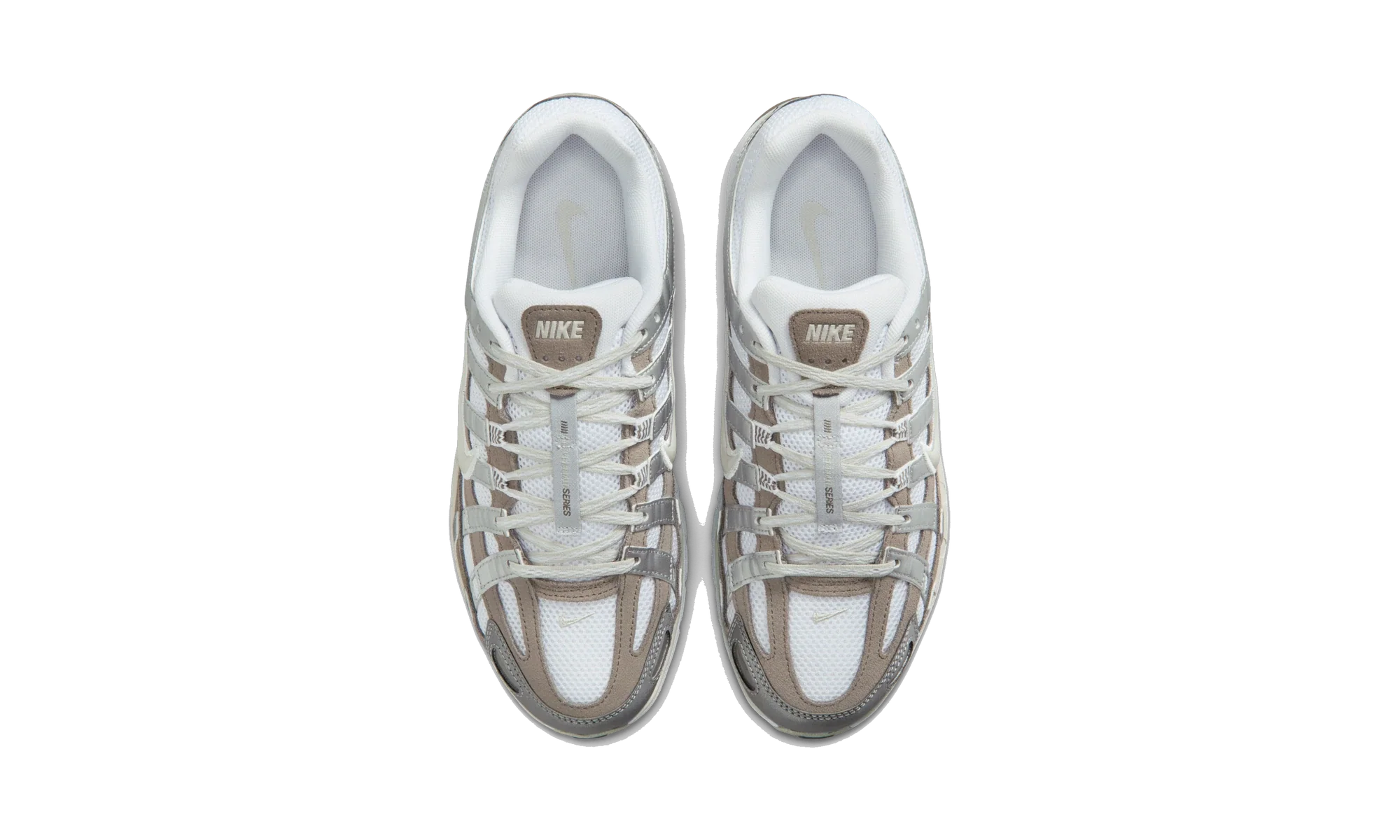 Nike P-6000 White/Metallic Silver/Cave Stone/Light Bone