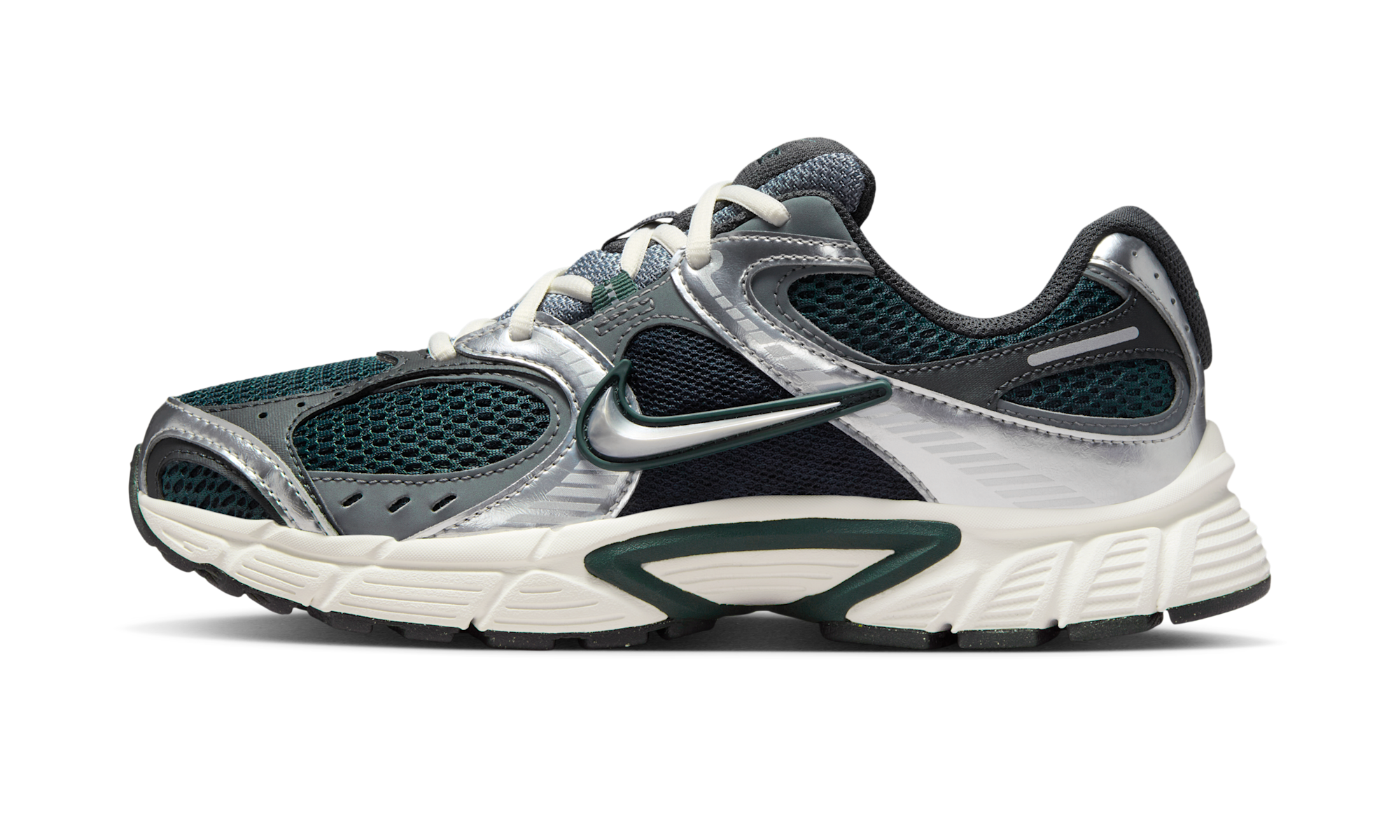 Nike V5 RNR shoes with reflective accents Seaweed/Anthracite/Smoke Grey/Metallic Silver