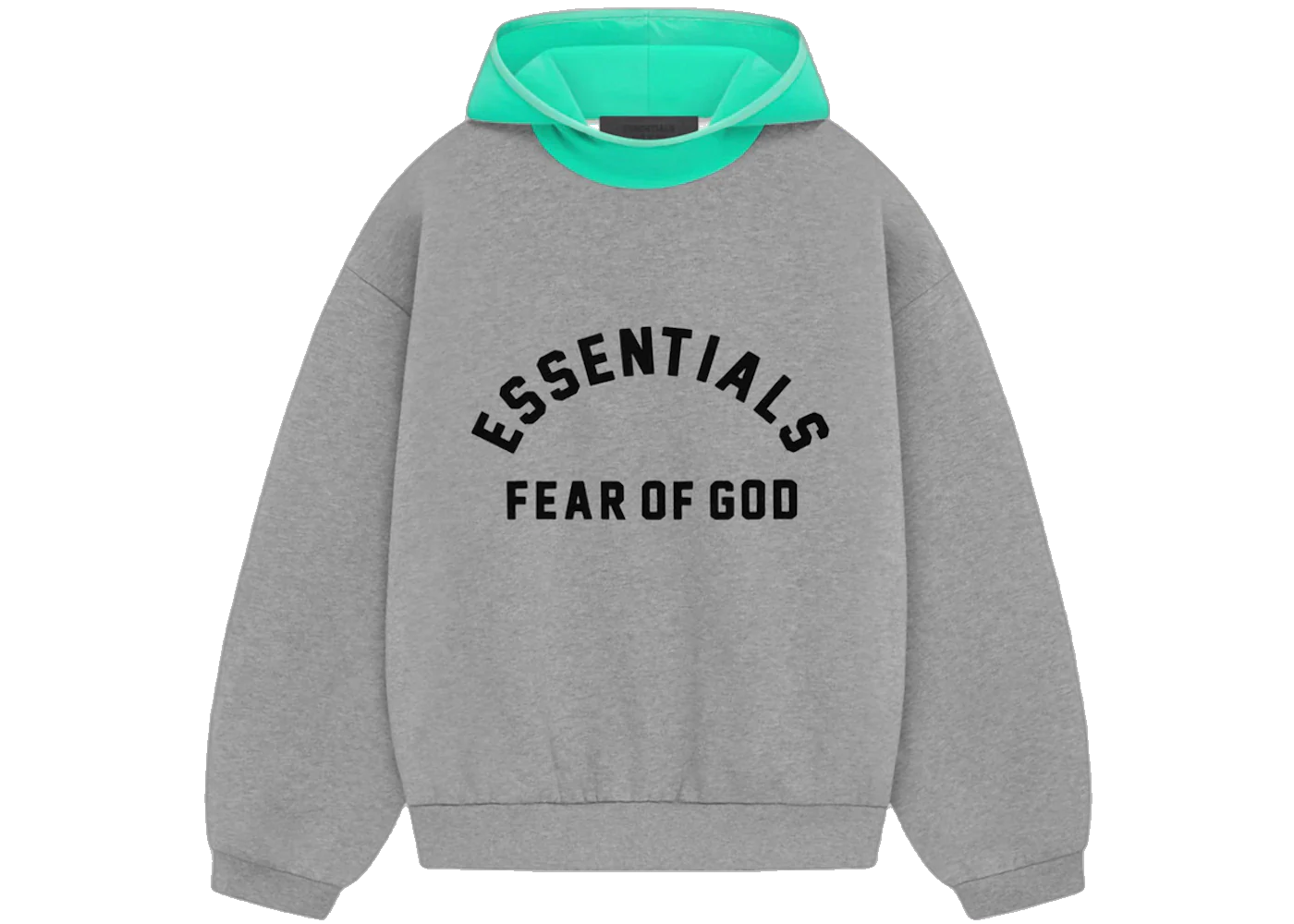 Fear of God Essentials Nylon Fleece Hoodie Dark Heather Oatmeal/Mint Leaf