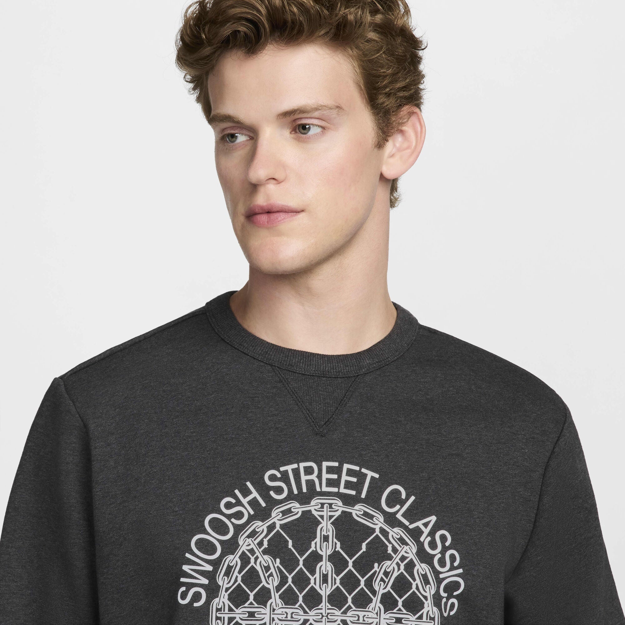 Nike Standard Issue Dri-FIT Basketball Crew-Neck Sweatshirt Black/Heather/Pale Ivory