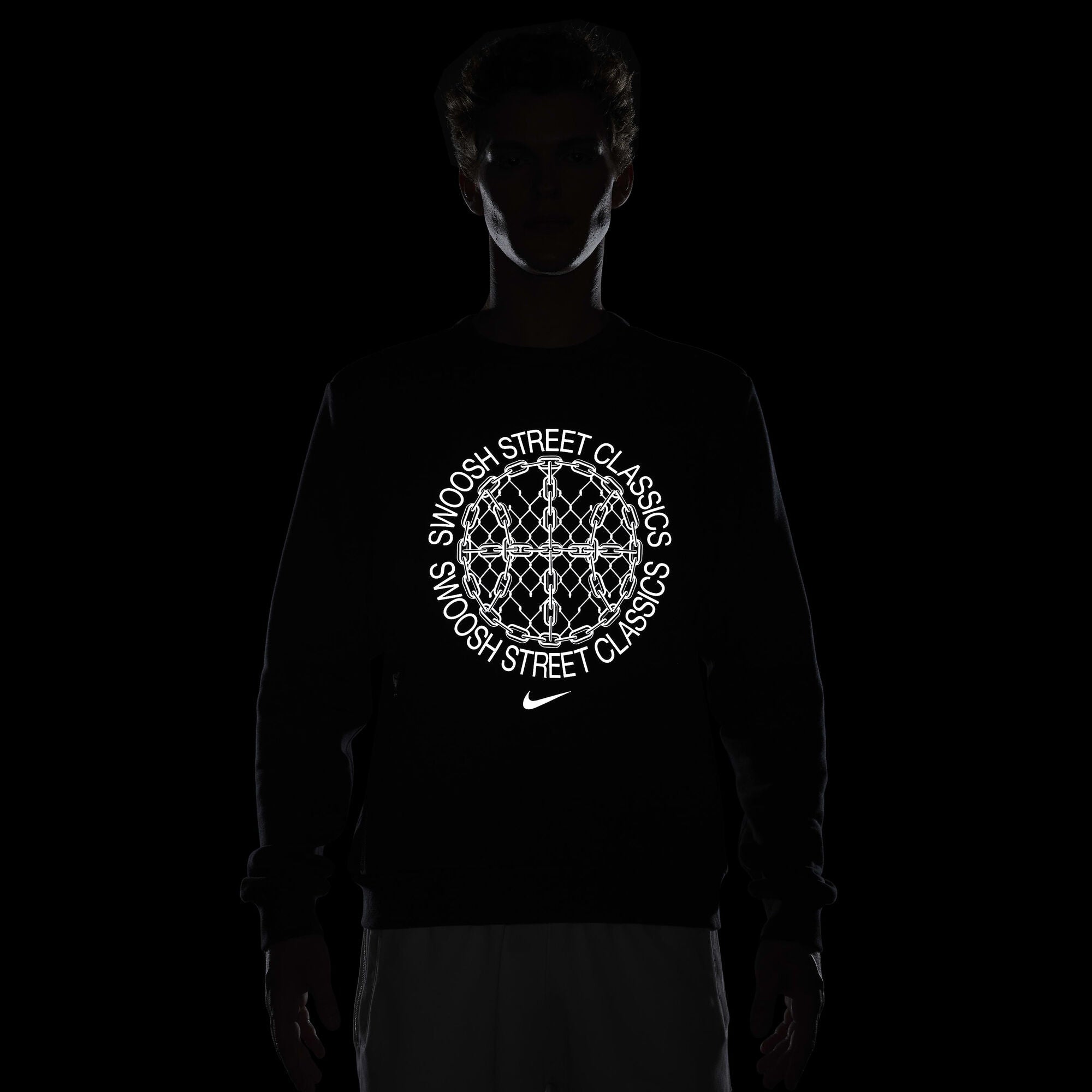 Nike Standard Issue Dri-FIT Basketball Crew-Neck Sweatshirt Black/Heather/Pale Ivory