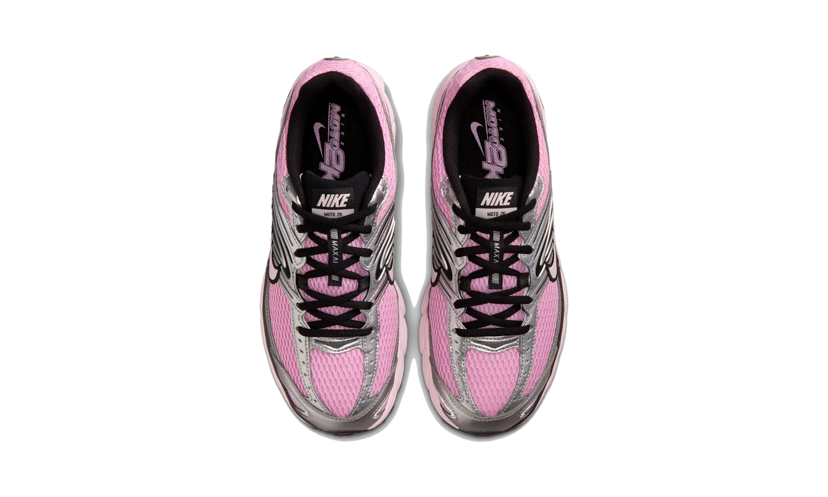 Nike Air Max Moto 2K shoes with reflective accents Pink Rise/Metallic Silver/Black/Pearl Pink