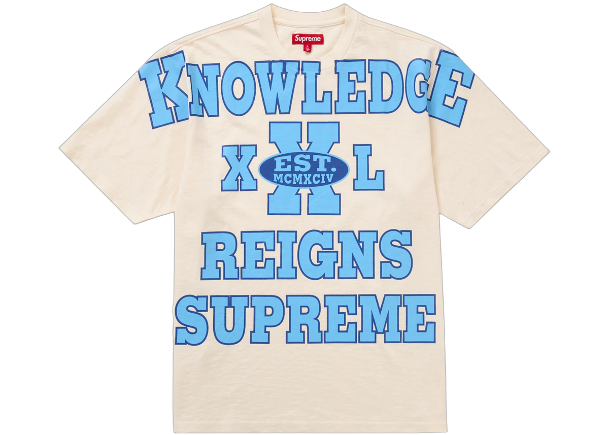 Supreme Overprint Knowledge S/S Top Stone