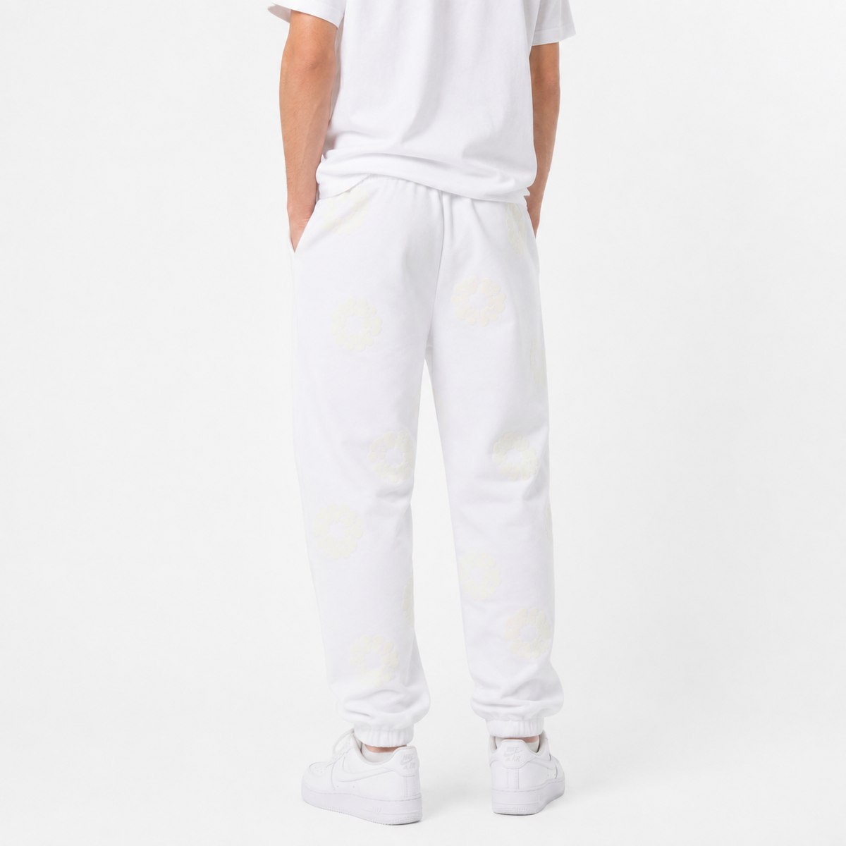 Denim Tears Mono Cotton Wreath Sweatpants White