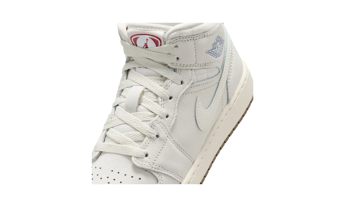 Air Jordan 1 Mid SE Phantom/Gum Dark Brown/Infrared 23/Sail