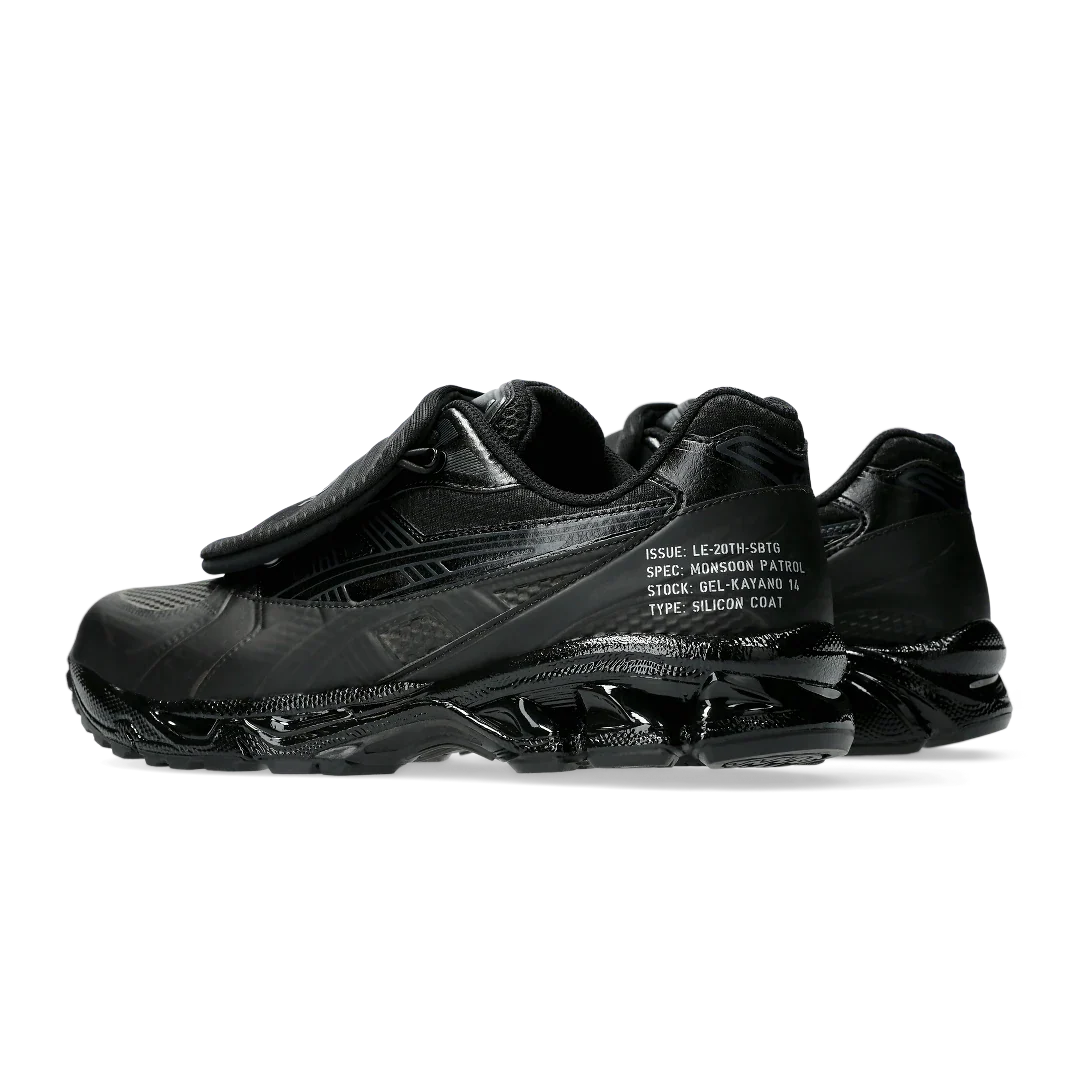 ASICS Gel-Kayano 14 SBTG x Limited Edt Monsoon Patrol Black, Black/Black (1201A975-001)