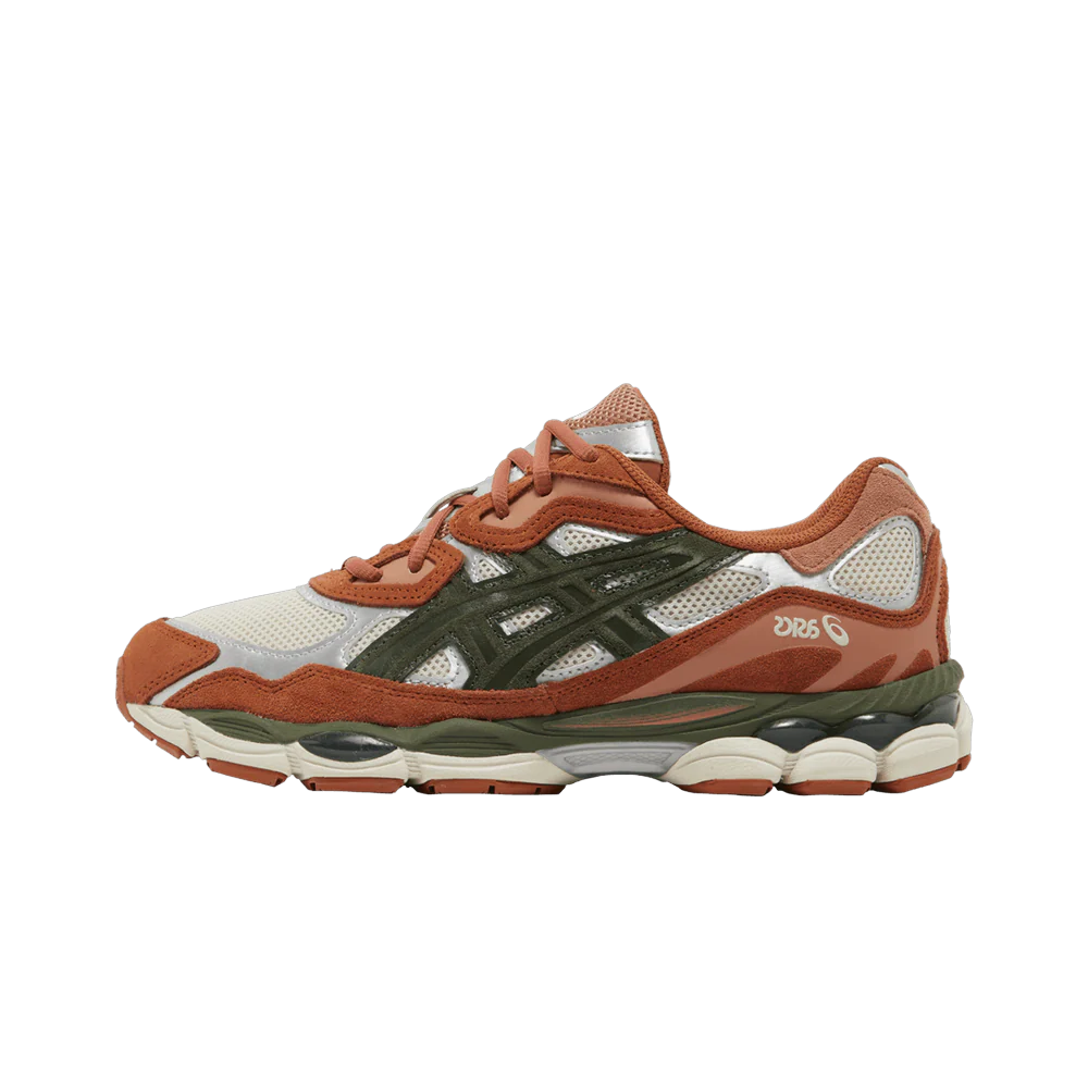 ASICS Gel-NYC Oatmeal Forest Green Orange