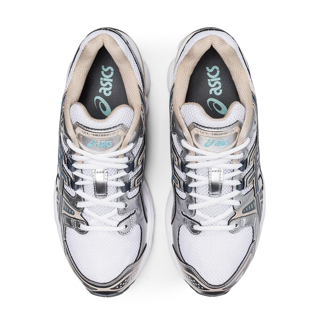 ASICS Gel-Nimbus 9 White Steel Grey, White/Steel Grey (1201A424-102)
