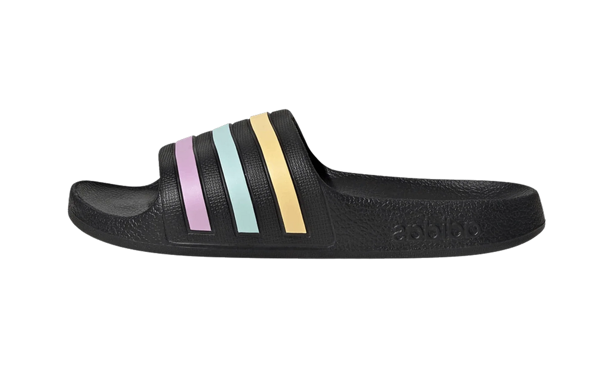 Adidas Adilette Aqua Slide K Black Orange Tint Halo Mint