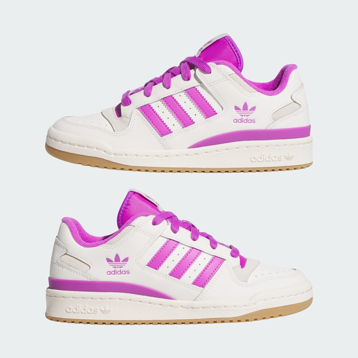 Adidas Forum Low CL Cloud White Purple Burst Cream White
