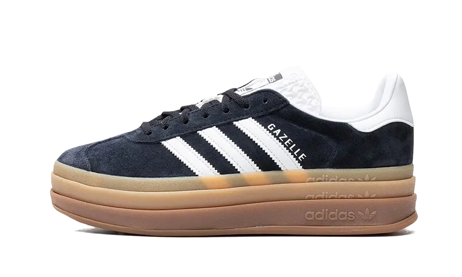 Adidas Gazelle Bold Black White Gum, Core Black/Cloud White/Cloud White (IE0876)