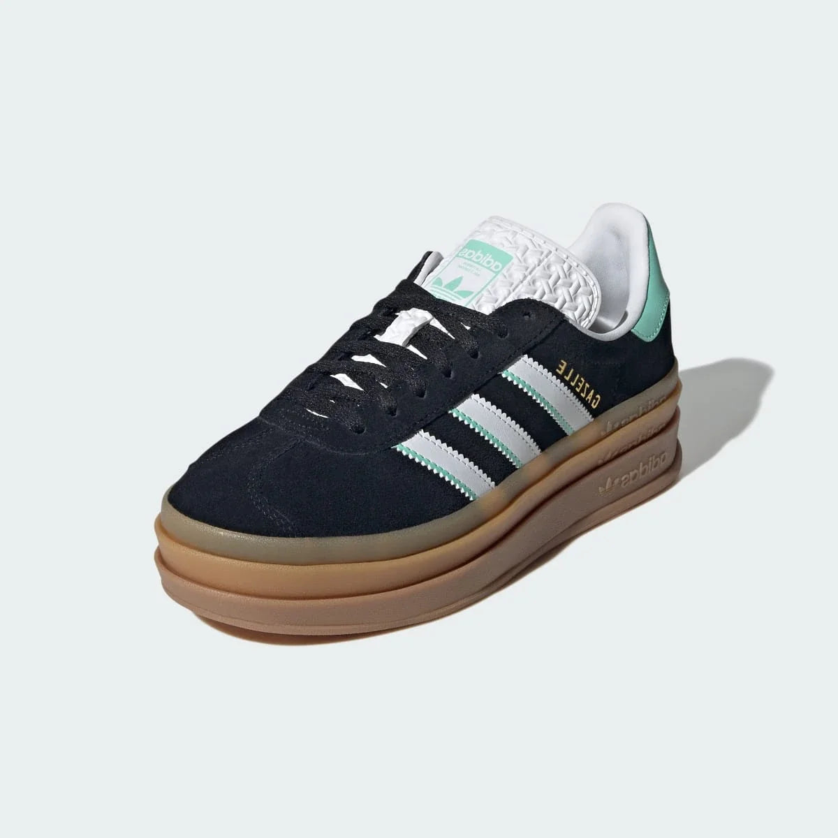 Adidas Gazelle Bold Black White Mint Gum