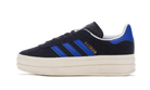 Adidas Gazelle Bold Core Black Lucid Blue, Core Black / Lucid Blue / Gold Metallic (HQ4408)