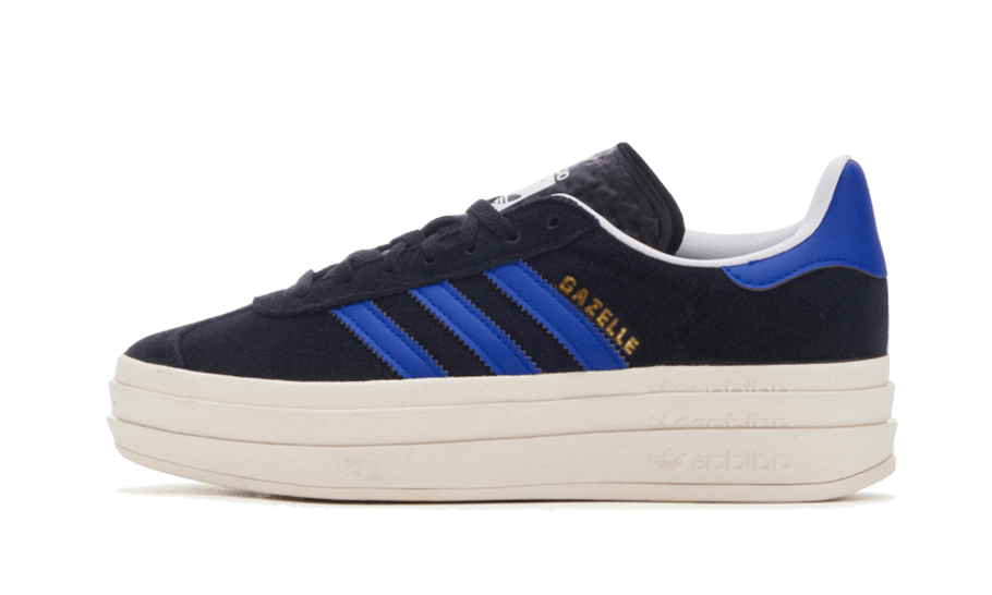 Adidas Gazelle Bold Core Black Lucid Blue, Core Black / Lucid Blue / Gold Metallic (HQ4408)