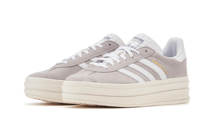 Adidas Gazelle Bold Grey White, Grey Two/Footwear White/Core White (HQ6893)