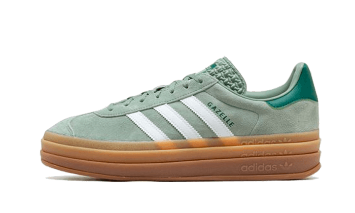 Adidas Gazelle Bold Silver Green Gum (Womens), Silver Green/Cloud White/Collegiate Green (ID6998)