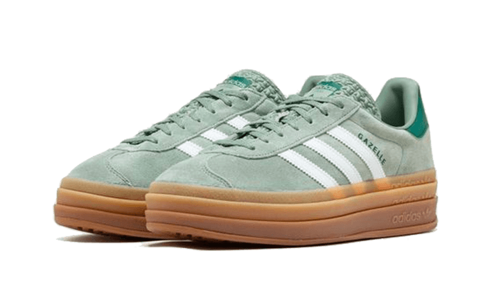 Adidas Gazelle Bold Silver Green Gum (Womens), Silver Green/Cloud White/Collegiate Green (ID6998)