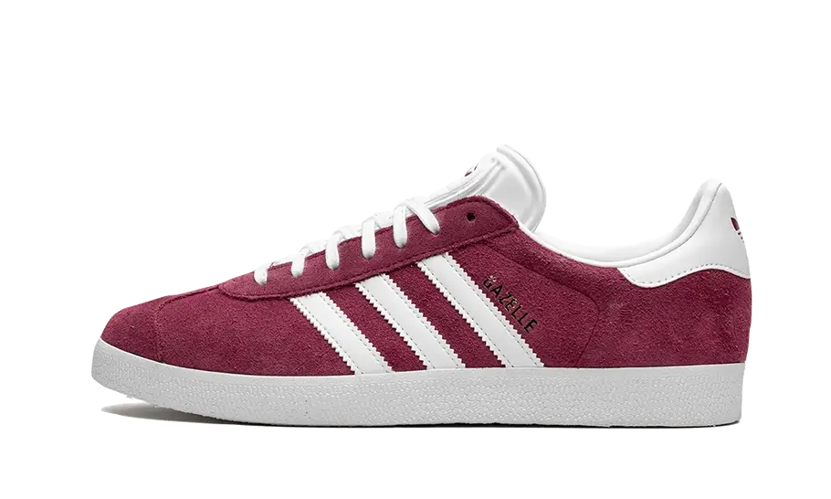 Adidas Gazelle Collegiate Burgundy White, Collegiate Burgundy/Cloud White/Gold Metallic (B41645)