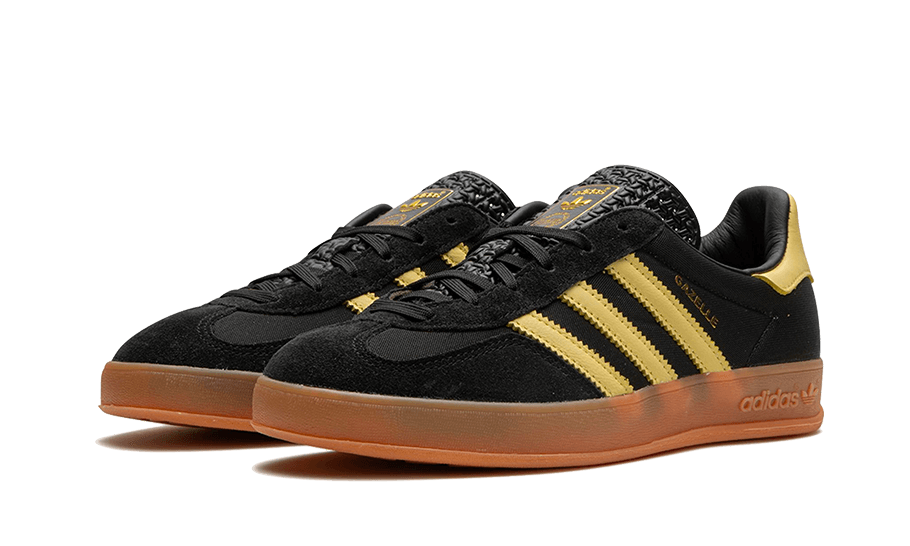 Adidas Gazelle Indoor Black Almost Yellow Gum, Core Black/Almost Yellow/Gum (IG4999)