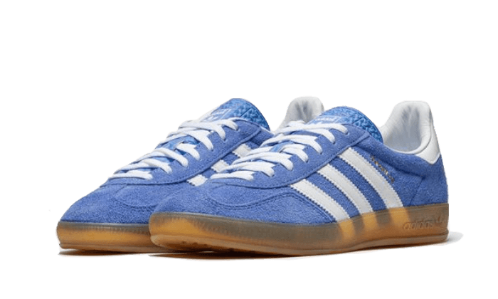 Adidas Gazelle Indoor Blue Fusion Gum, Blue Fusion/Footwear White/Gold Metallic (HQ8717)