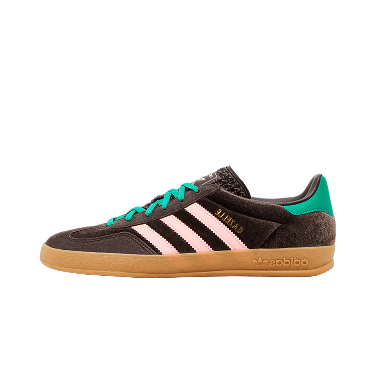 Adidas Gazelle Indoor Brown Velvet, Brown/Pink/Green (JI2714)