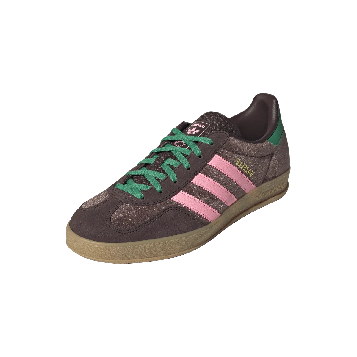 Adidas Gazelle Indoor Brown Velvet, Brown/Pink/Green (JI2714)