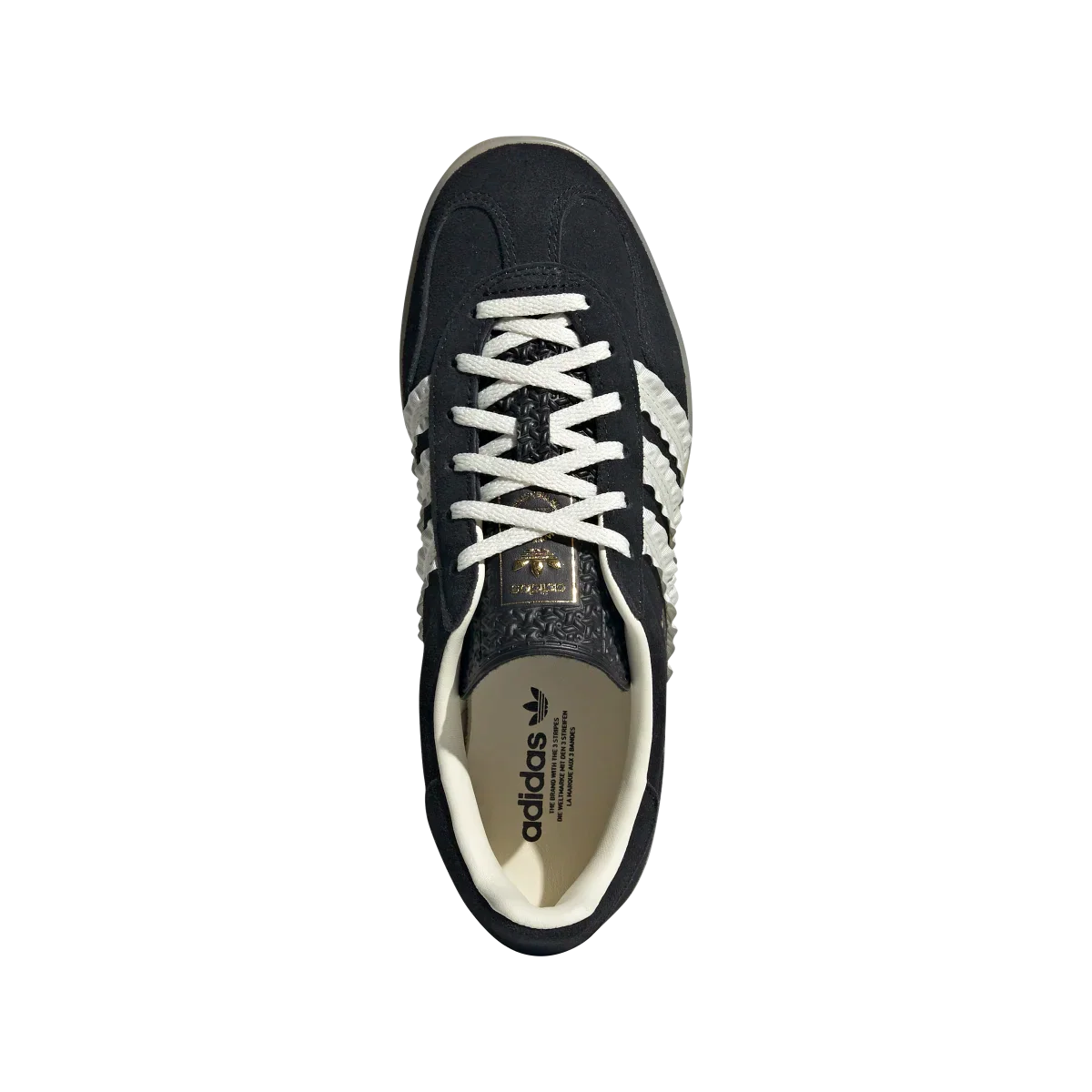 Adidas Gazelle Indoor Core Black Cream White Gum, Core Black/Cream White/Gum (JS1412)