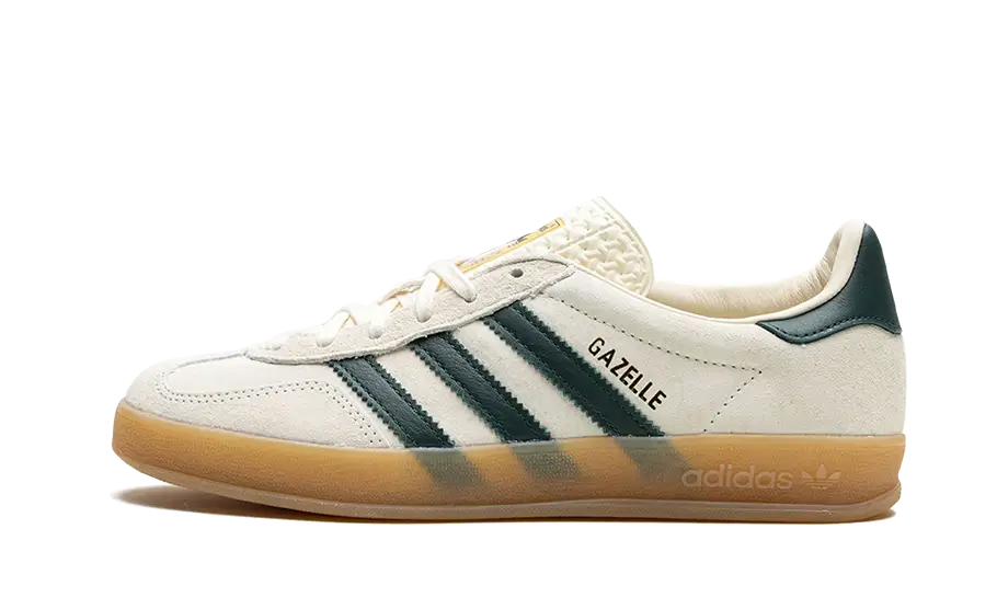 Adidas Gazelle Indoor Cream White Collegiate Green Gum, Cream White/Collegiate Green/Gum (IH7502)