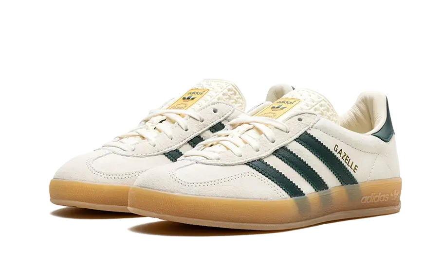 Adidas Gazelle Indoor Cream White Collegiate Green Gum, Cream White/Collegiate Green/Gum (IH7502)