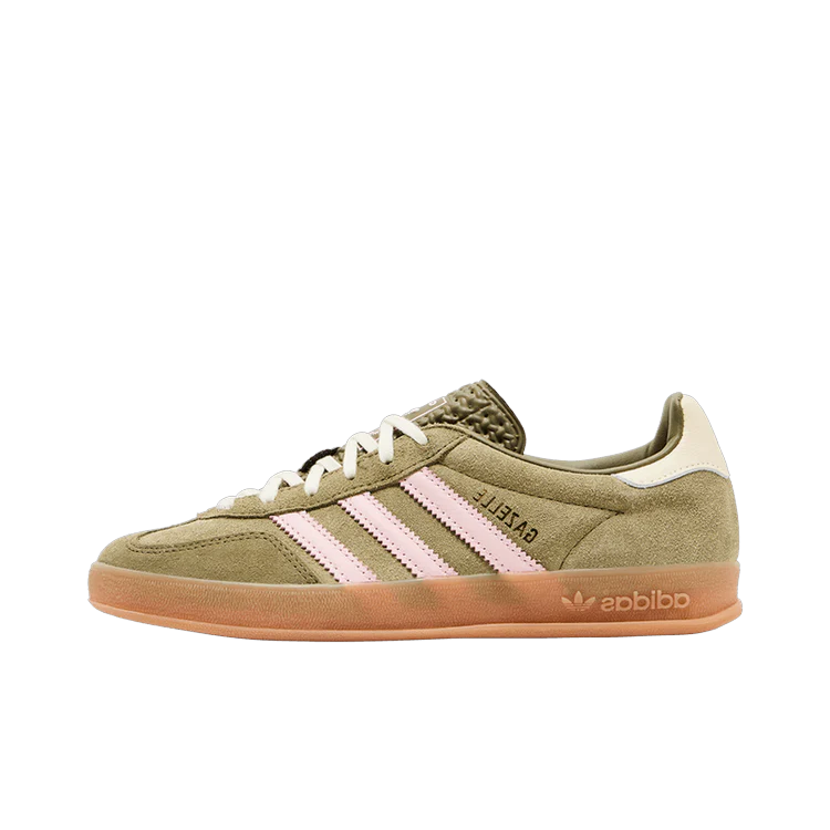 Adidas Gazelle Indoor Focus Olive Clear Pink, Focus Olive/Pink/Gum (JH6475)