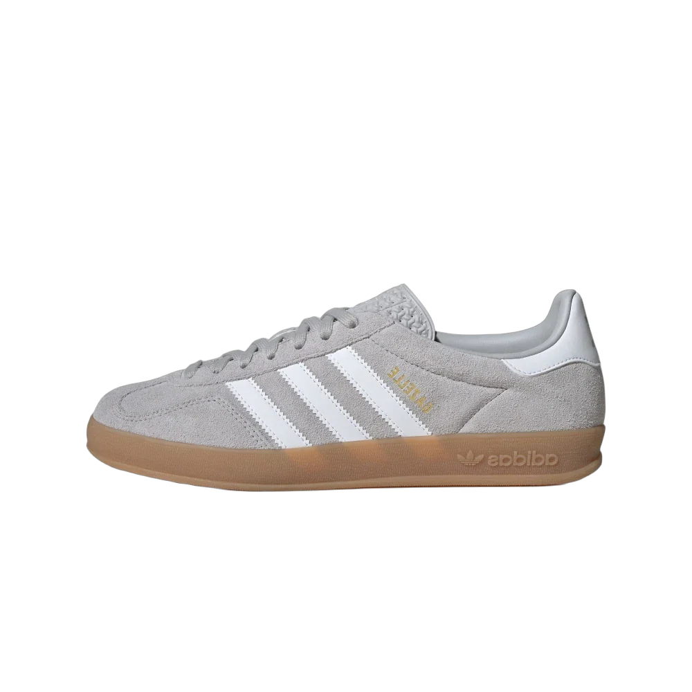 Adidas Gazelle Indoor Grey Cloud White Gold Metallic, Grey Two/Cloud White/Gold Metallic (JQ0176)