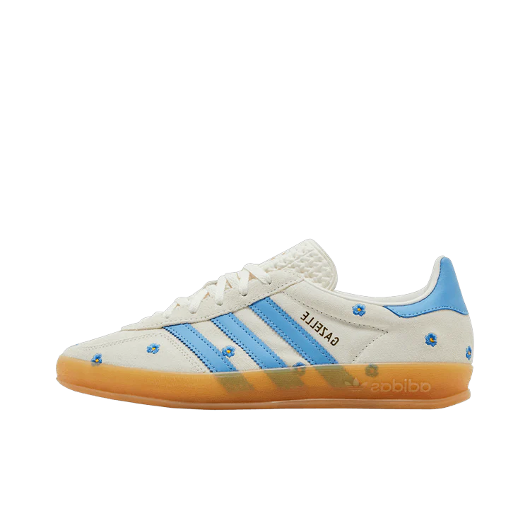 Adidas Gazelle Indoor Light Blue Floral, Beige/Cloud White/Light Blue/Gum (IF4491)