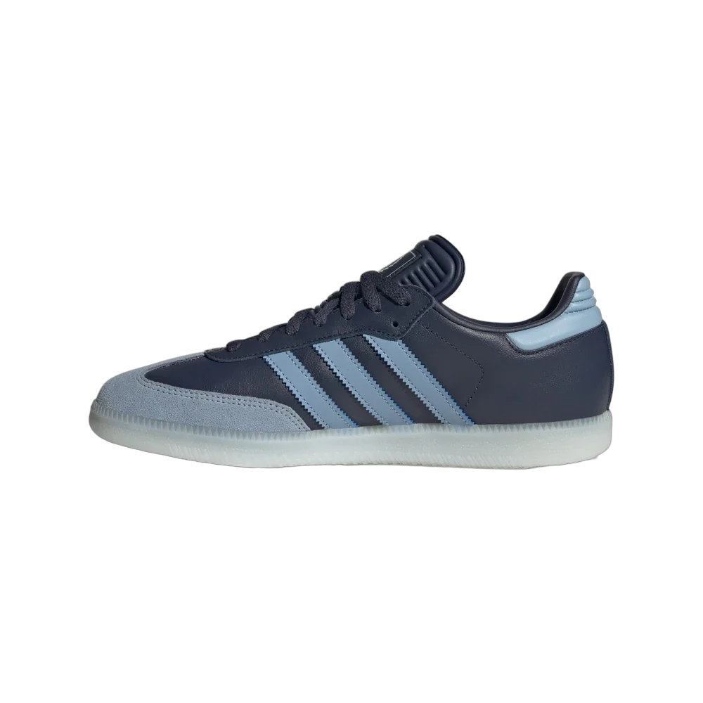 Adidas Samba Indoor Argentine Football Association Away Kit, Shadow Navy/Ambient Sky/Gold Metallic (JR6352)