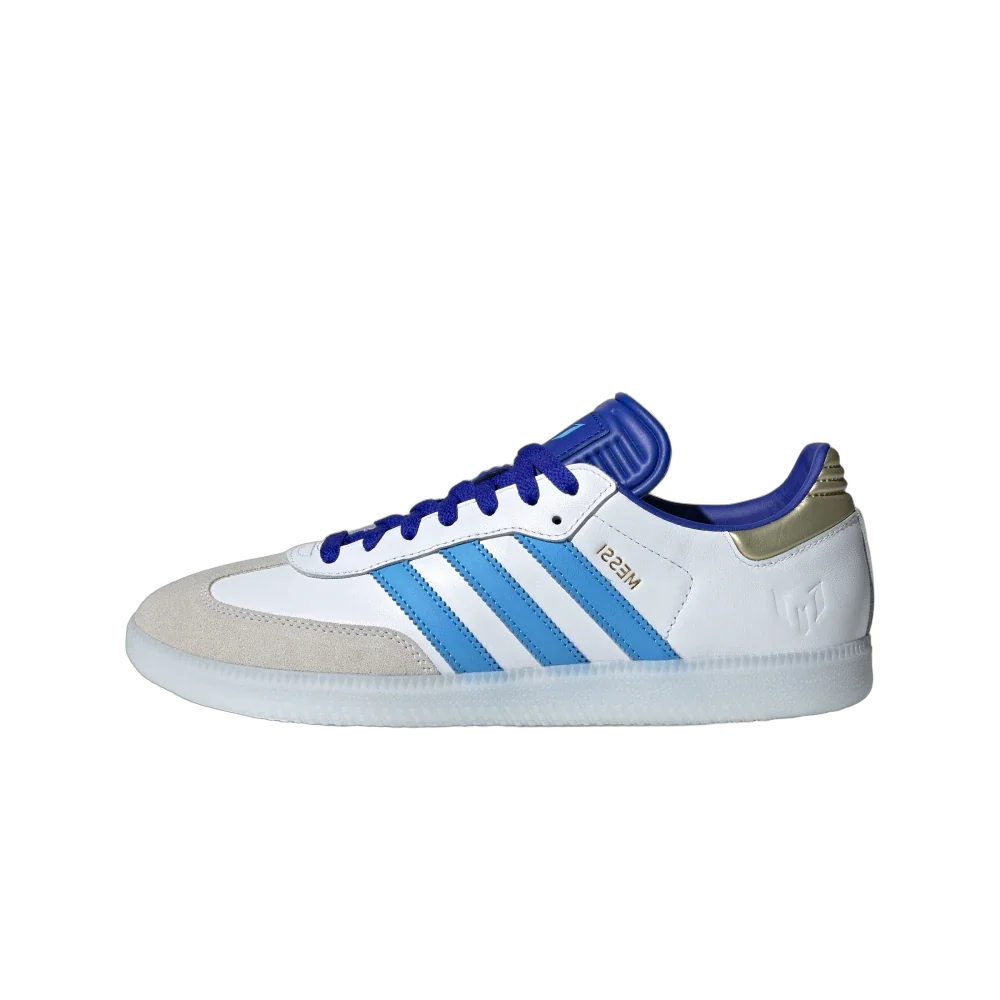 Adidas Samba Indoor Lionel Messi, White/Lucid Blue/Blue Burst/Gold (ID3550)