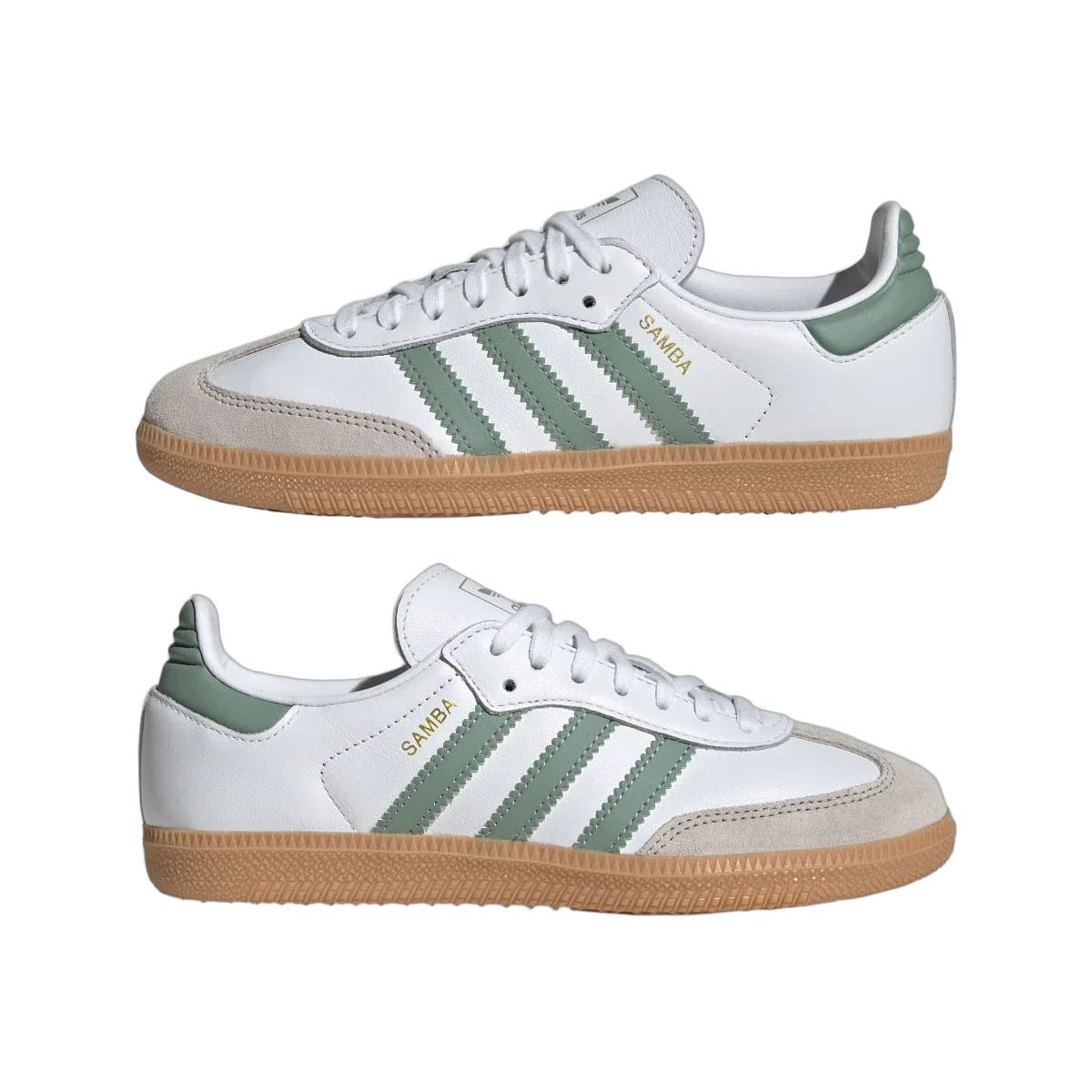 Adidas Samba OG Cloud White Silver Green