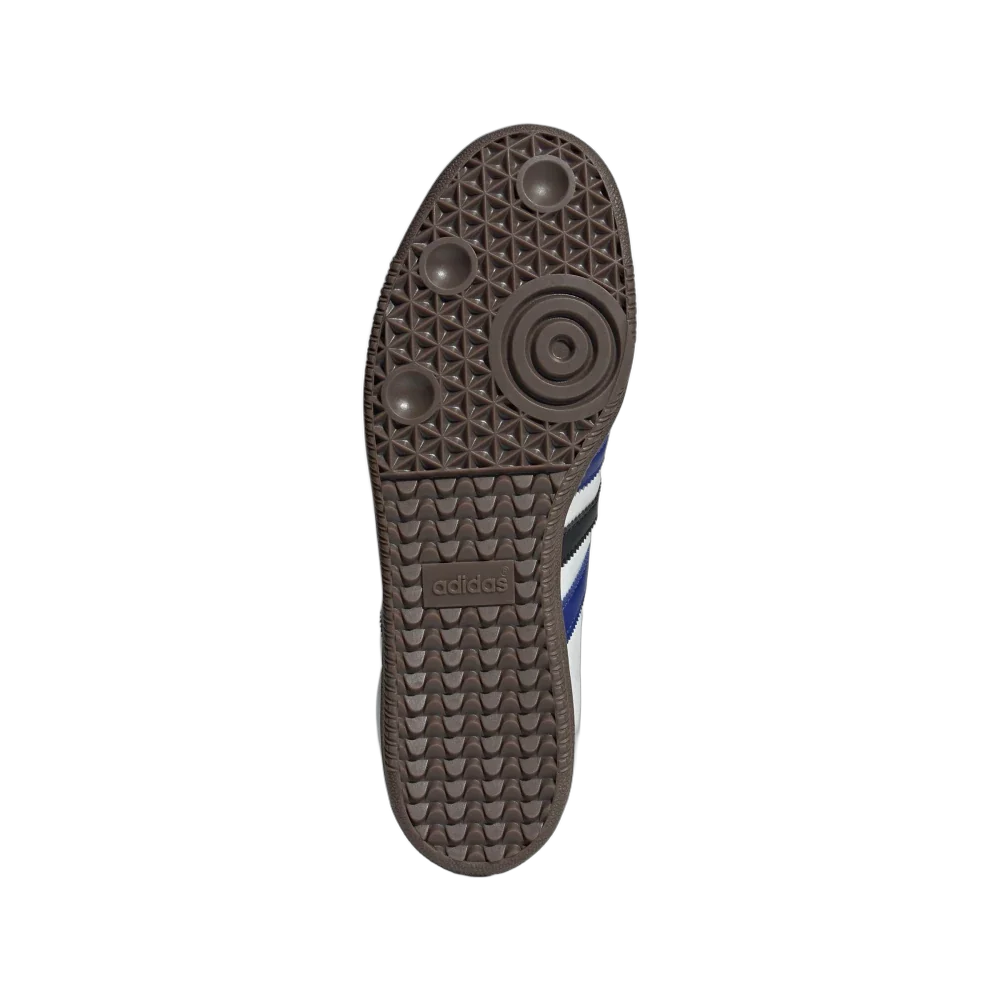 Adidas Samba OG Crystal White Active Blue Black, Crystal White/Active Blue/Matte Gold (ID1381)