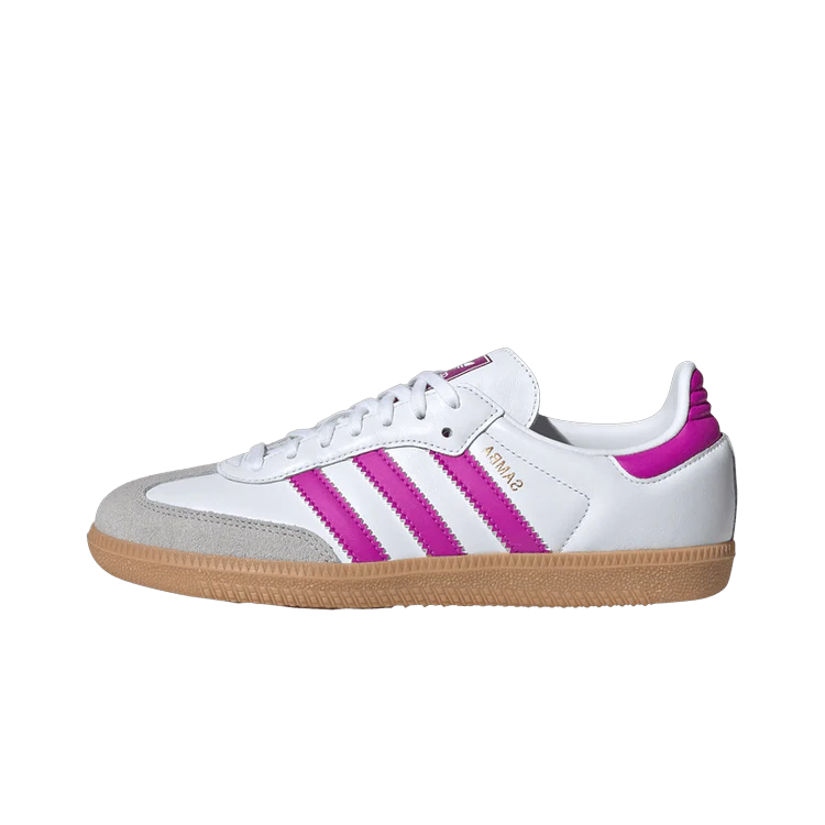 Adidas Samba OG Footwear White Purple (Kids), Footwear White/Purple/Gum (IH2873)