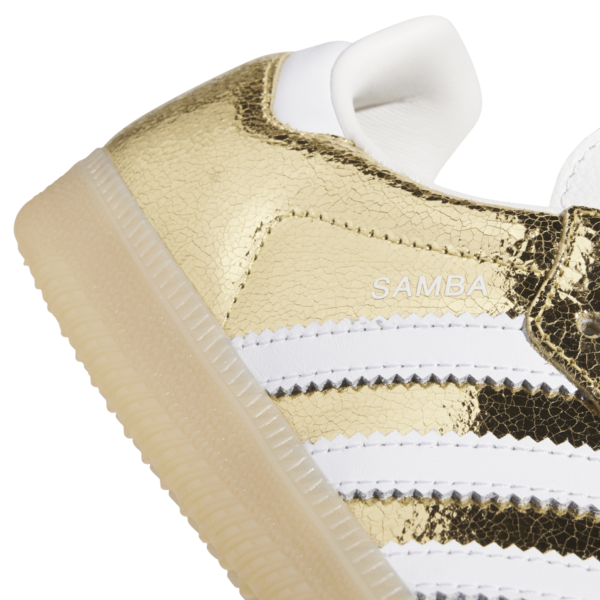 Adidas Samba OG Gold Metallic Cracked Leather