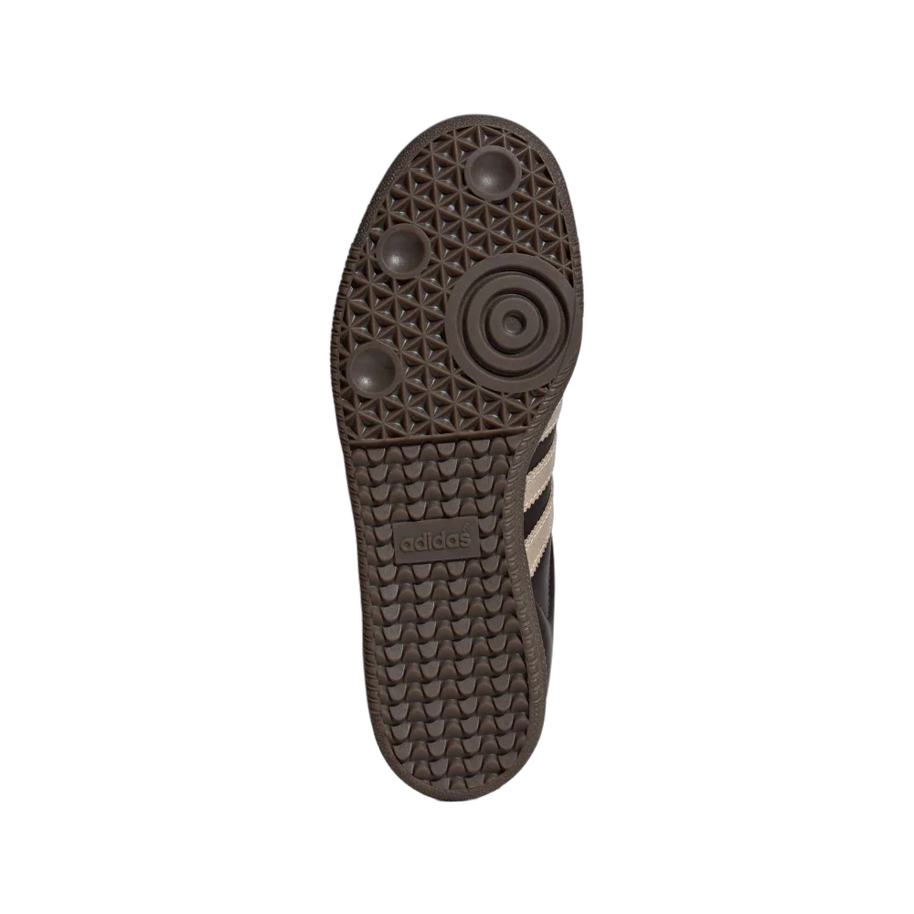 Adidas Samba OG Maroon Crystal Sand, Maroon/Crystal Sand/Gold Metallic Sneakers (IF7004)