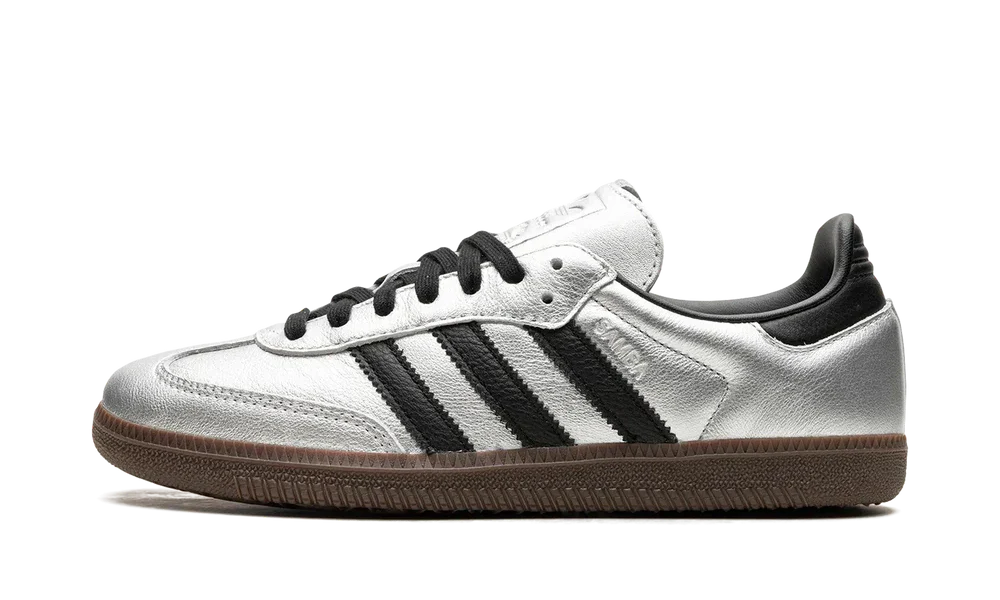 Adidas Samba OG Silver Metallic Black Gum, Silver Metallic/Core Black/Gum 5 (JI4218)