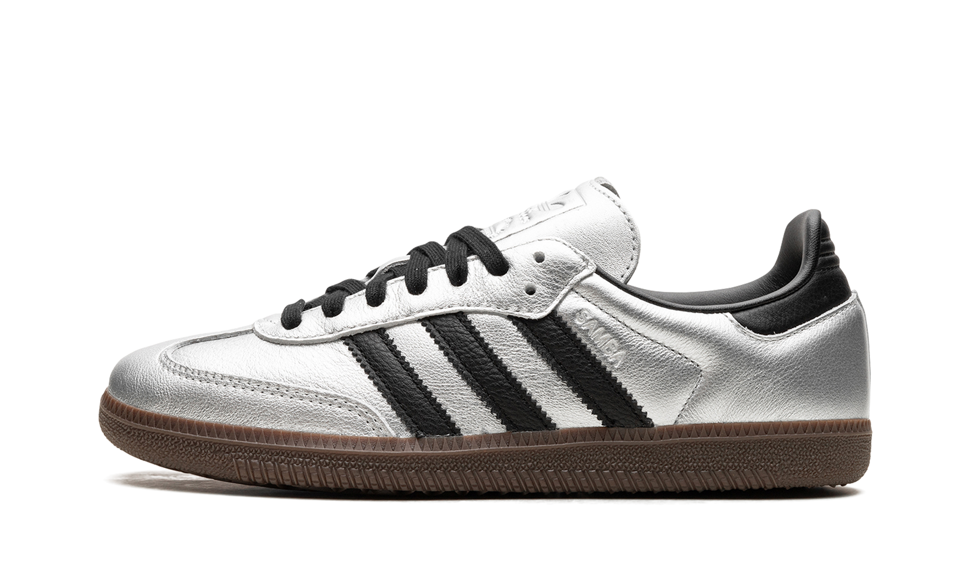 Adidas Samba OG Silver Metallic Black Gum