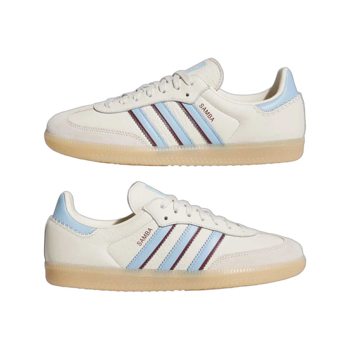 Adidas Samba OG Wonder White Clear Sky Shadow Red