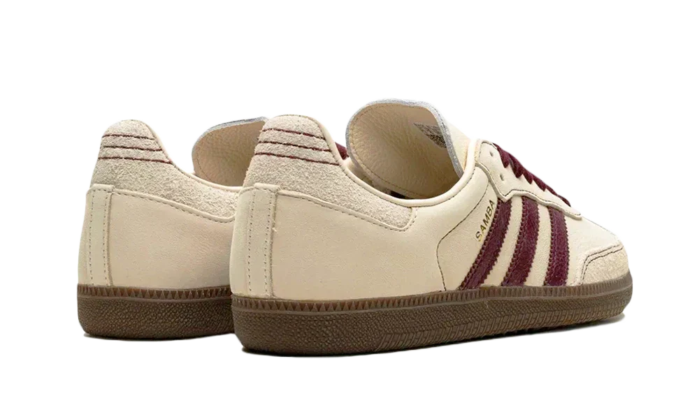 Adidas Samba OG Wonder White Maroon - Sneak