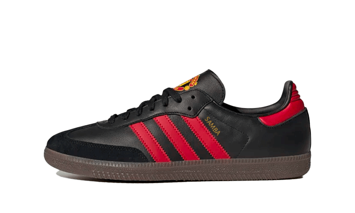 Adidas Samba Team Manchester United, Core Black/Real Red/Gum (HQ7030)