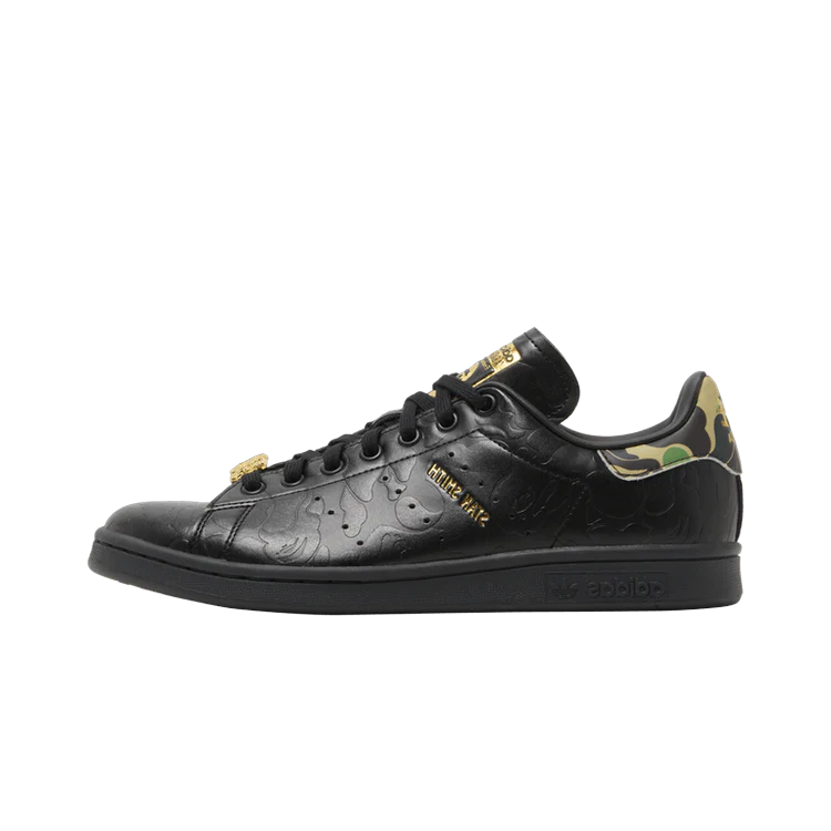 Adidas Stan Smith Bape 30th Anniversary Black, Core Black/Core Black/Gold Metallic (IG1116)