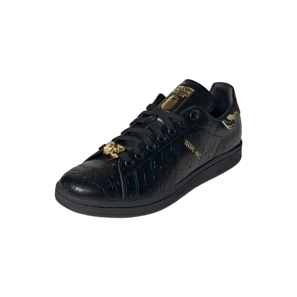 Adidas Stan Smith Bape 30th Anniversary Black, Core Black/Core Black/Gold Metallic (IG1116)