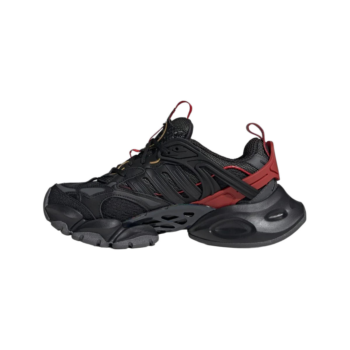 Adidas XLG Runner Deluxe Black Gold Metallic Red
