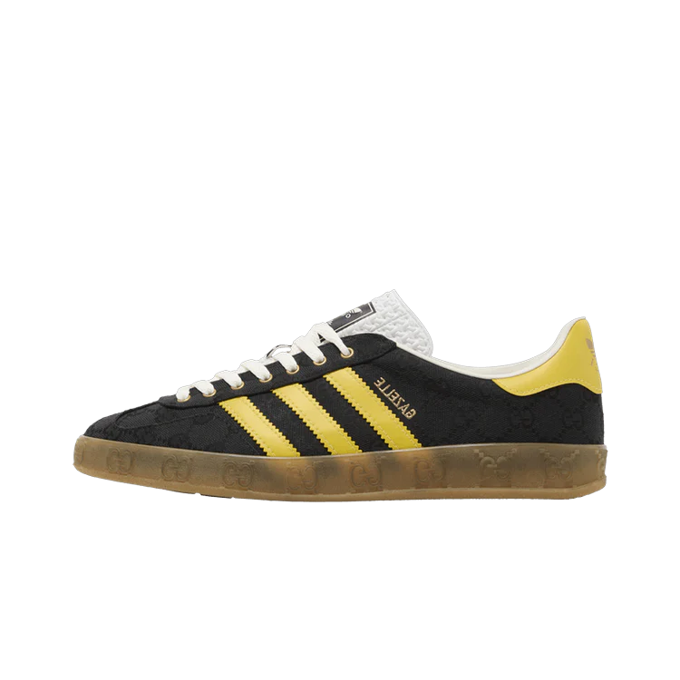 Adidas x Gucci Gazelle Black GG Monogram, Core Black/Yellow/Core Black (IE2264)