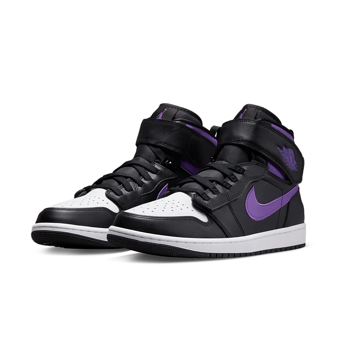 Air Jordan 1 High FlyEase Black Bright Violet, Black/Bright Violet/White (CQ3835-051)