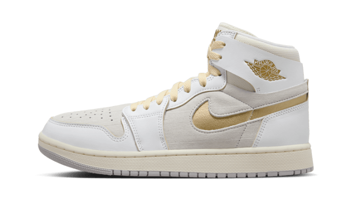 Air Jordan 1 High Zoom Air CMFT 2 FIBA, White/Neutral Grey/Metallic Gold (DV1307-107)